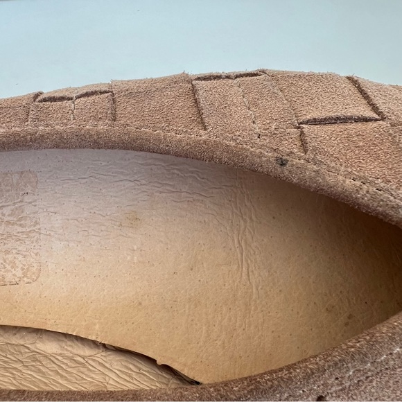 FRYE Claire Caramel / Tan Intricate Woven Checked Slip On Flats Sz 9.5 M NWOB - Picture 12 of 16